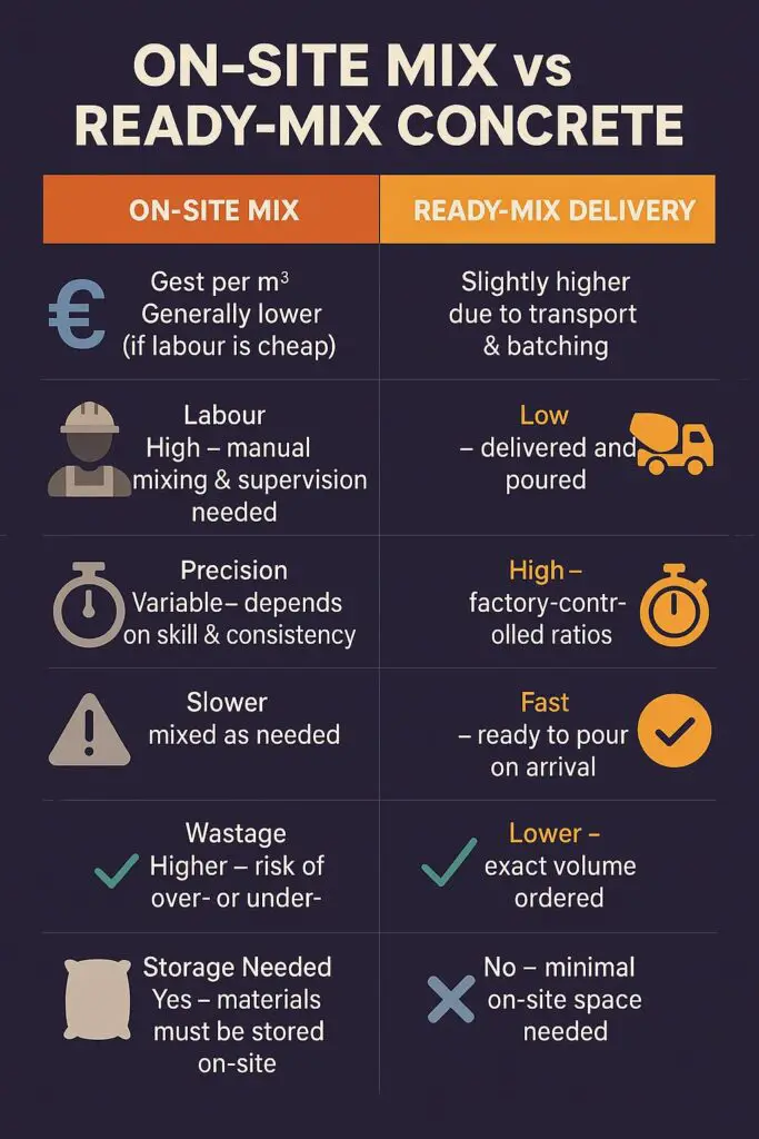 On-Site Mix vs Ready-Mix Concrete