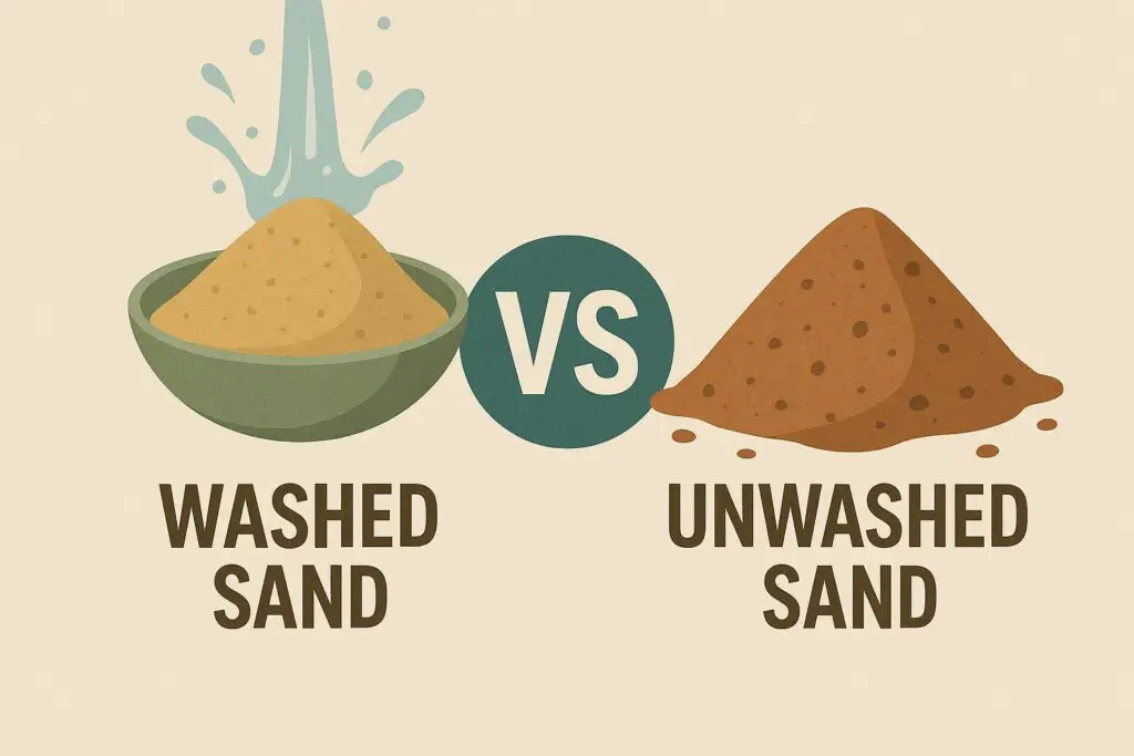 Washed Sand vs Unwashed Sand
